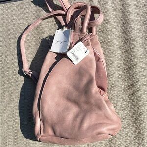 Elegant Pink Leather Backpack